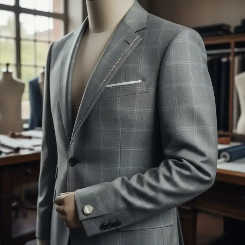 Close up of bespoke tailoring concealing adaptive elements