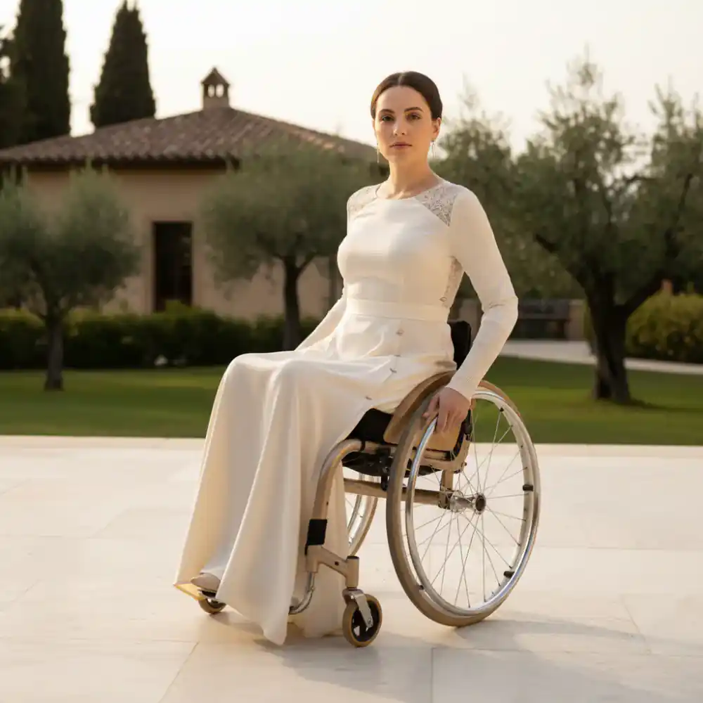 Editorial shot of elegant adaptive garment